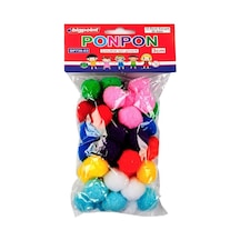 10 Farklı Renkte Bigpoint Marka Ponpon 3 Cm 50'Li Poşet