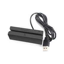 Novahub Tam 3 Parçalı Usb Manyetik Şerit Kart Okuyucu, Tak Ve Çalıştır, Yeşil Işık Ve Buzzer, Çift Yönlü Okuma Pos Makinesi