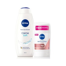 Creme Soft Duş Jeli 750ml Ve Stick Deodorant Derma Control Clinical 50ml, 96 Saat Anti-perspirant Diğer