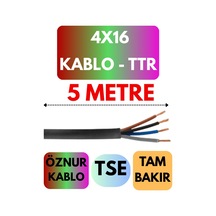 Öznur 4x16 Ttr Kablo Metre Seçenekli Siyah - 5 Metre