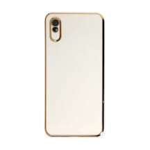 Xiaomi Redmi 9a Kılıf Volet Silikon - Beyaz Düz Renkli