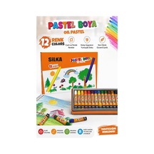 Pastel Boya 12 Renk 1 Paket Silka Pastel Boya 12 Li Karton Kutulu Parlak Canlı Ve Örtücü Renkler Yerli Üretim Çok Renkli