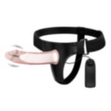 Hizliexpress 16 Cm İçi Boş Belden Bağlamalı Titreşimli Protez Penis Vibratör