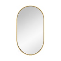 Gold Çerçeveli Dekoratif Duvar Aynası, 30 Cm, Gold Asma İpli Modern Salon Banyo Antre Makyaj Aynası Altın 30 X 30 Genel