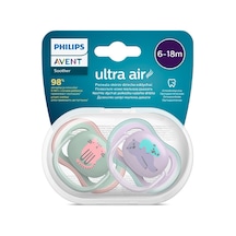 Philips Avent Ultra Air Emzik 2'li 6 -18 Ay SCF085/18 Lila - Yeşil