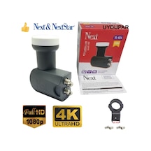 Uydupark Next Dört Çıkışlı Lnb+Lnb Kelepçesi+Contalı Konnektör