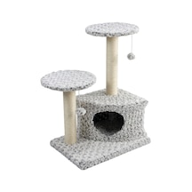 Tommy Kedi Evli Tırmalama Gri 45x33x70