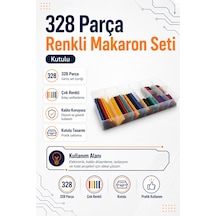 328 Parça Renkli Makaron Seti - Kutulu