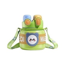 Willowhaven Lebeigo Karikatür Ayı Çift 850ml Açık Yeşil Yalıtımlı Su Bardağı - Kadınlar İçin Spor Kullanımı Açık Yeşil