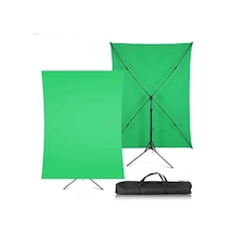 2x2m Yeşil Fon Perde + 2x2m Fon Stantı Fotoğraf Video Çekim Kiti