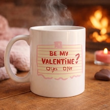 Buğz Be My Valentine Porselen Kupa Model 8 Sevgiliye Özel Romantik Tasarım Diğer