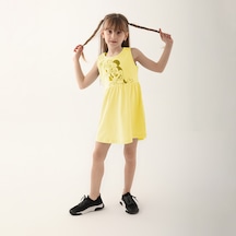 Minnie Mouse D4860-3 Çocuk  Sarı Elbise