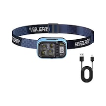 Kafa Lambası Feneri Çocuk-küçük Sensörlü Led Far Usb Şarj Edilebilir Ultra Yüksek Batarya Ayarlanabilir Açı Su Geçirmez Kafa Lambası Dağ Tırmanışı Gece Balıkçılık Enerji Sınıfı A+ Küçük Hafif Enerji Sınıfı A++ Acı Kahverengi