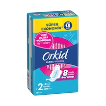 Orkid Ultra Ekstr Hijyenik Ped Dörtlü Uzun 18 - Yumuşak Ve Hızlı Emiş 4'li Avantaj Paketi - 4 A Tarı