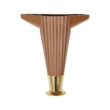 Dolaylaryapimarket 12-15 Cm Plastik Ayak Mobilya Kanepe Tv Ünitesi Ayağı Kahve Gold