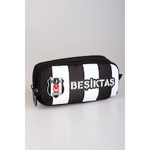 Dekomus Cep Defteri Hediyeli" Yeni Sezon Lisanslı Beşiktaş Çubuklu Kalem Çantası Ahşap