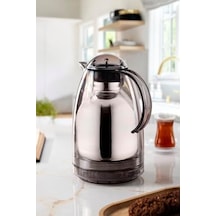 Ews 1.5 Lt Isı Yalıtımlı Çay Ve Soğuk Su Termosu Füme 12 Saat Sıcak Tutar& İçi Camdır