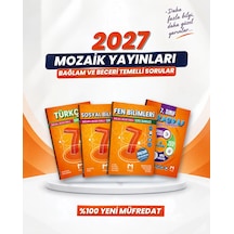 Mozaik Yayınları 2027 7. Sınıf Türkçe + Sosyal Bilgiler + Fen Bilimleri + Paragraf Yeni Müfredat Bağlam Temelli Soru Bankası Seti 4 Kitap