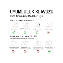 Ford Tourneo Courier 2+1 Parçalı Deri Oto Koltuk Kılıfı Ön Arka Set Bej Antalya Serisi Frsr