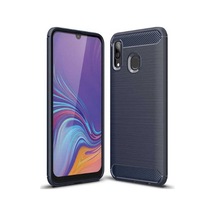 Samsung Galaxy A20 Silikon Karbon Fiber Kilif 484401405