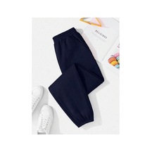 Tarzsokak Solid Elastic Waist 4 Mevsim Eşofman Lacivert