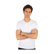 Tudors 20408 Slim Fit Dar Kesim Bisiklet Yaka Kısa Kol Basic Erkek Tişört Beyaz Tudors 20408 Slim Fit Dar Kesim Bisiklet Yaka Kısa Kol Basic Erkek Tişört Beyaz