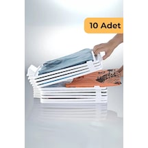 Beyaz T-shirt Düzenleyici 10'lu Set, Beyaz Tr Plastik Beyaz