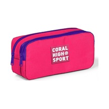 Coral High Sport İki Gözlü Neon Mercan Kalem Çantası
