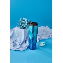 0.50 Lt Colorstay Twist Paslanmaz Çelik Termos Kamp Ofis Piknik Termosu Mavi