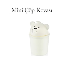 Masaüstü Çöp Kovası Mini Çöp Kutusu Tezgahüstü Qlux Bpa İçermez