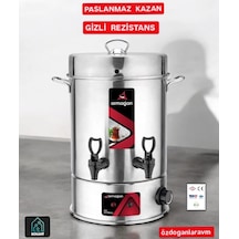 80 Bardak Elektrikli Termostatlı Paslanmaz Çelik Semaver Çay Otom Inox