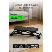 T-233 Kayak Egzersiz Aleti / Lcd Ekran / Vakumlu Ayaklar / Direnç Lastiği Siyah