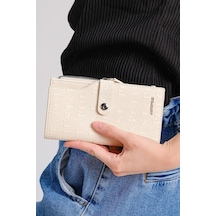 Just Polo Kadın Kilit Detaylı Cüzdan 1001mh Krem