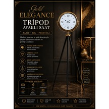 Elegance Gold Tripod Ayaklı Saat