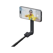 Snapstand Selfie Manyetik Selfie Çubuğu Ve Tripod Kompakt, Katlanabilir Ve Uzatılabilir, Eğim Başlı, Bluetooth Uzaktan Kumandalı, Magsafe Uyumlu Geceyarısı 50 x 22