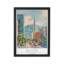 Buenos Aires Argentina Travel Poster Ahşap Çerçeveli Dekoratif Duvar Tablosu Siyah