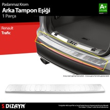 S-dizayn Renault Traffic Krom Arka Tampon Eşiği Geniş Model 2001-2014 A+ Kalite
