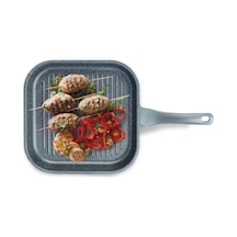 Thermoad Grill Tava Açık Gri 28 X 28 Cm