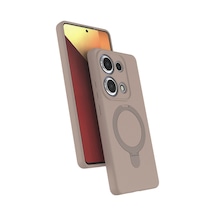 Xiaomi Redmi Note 13 Pro 4g Uyumlu Regal Magsafe Standlı Kapak - Çöl Titanyum