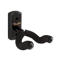 Fender 0991804010 Essentials Duvar Gitar Asma Aparatı Siyah Siyah Ahşap Tabanlı Minimalist Ve Sağlam Gitar Askısı