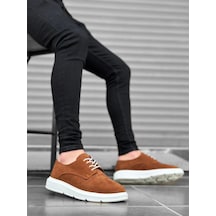 Ba0003 Bağcıklı Süet Klasik Taba Beyaz Yüksek Taban Casual Erkek Ayakkabı