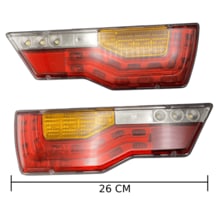 3 Teker Kasalı Arka Stop Lambası Takımı Ledli Orta Boy 26 Cm