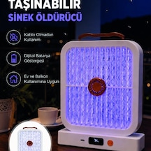 Taşınabilir Şarjlı Sivrisinek Öldürücü 365nm Uv Işıklı Beyaz Model