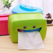 Sky Blue-1 Adet Sevimli Pp Gülümseme Yüz Doku Tutucu Kılıf Islak Mendil Peçete Kutusu Islak Mendil Saklama Kutusu Ev Odası Depolama Organizatör