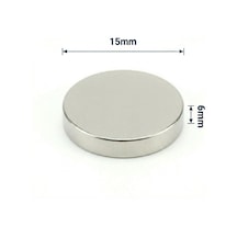 5 Adet - 15x6 Mm Neodyum Mıknatıs Neodim Magnet Yuvarlak