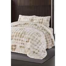 Alvina Dama Tavşan Tüyü Çift Kişilik Yatak Örtüsü 220x240 Cm Krem krem