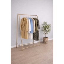 Metallica Concept Oval Butik Askılık Konfeksiyon Askısı Ayaklı Askılık Elbise Askılığı Portmant Altın