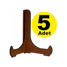 Çerçeve Tabak Teşhir Ayağı Stand Ahşap Stand 9.5cmx11cm Şövalye Ceviz 5 Adet