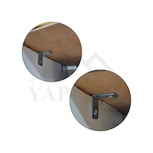 10 ad. L Demir Gönye Köşebent 16x25x25mm - Mobilya Dolap Raf Ahşap Köşe Bağlantı Aparatı