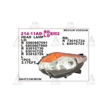 DEPO 214-11ADR-LDEM2 Ön Far Sağ- Siyah - Mitsubishi L200 15- Fiat Fullback 15-